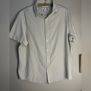 C&C California Men's Green & White Striped Shirt